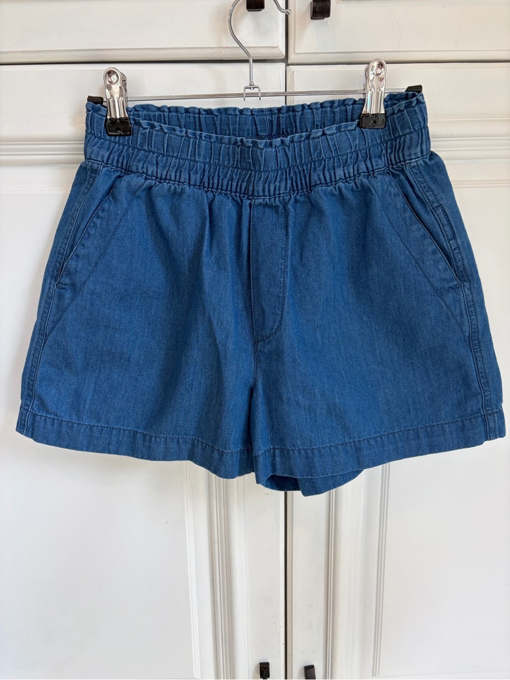 UGG Women's High-Waist Elastic Denim Shorts - Blue